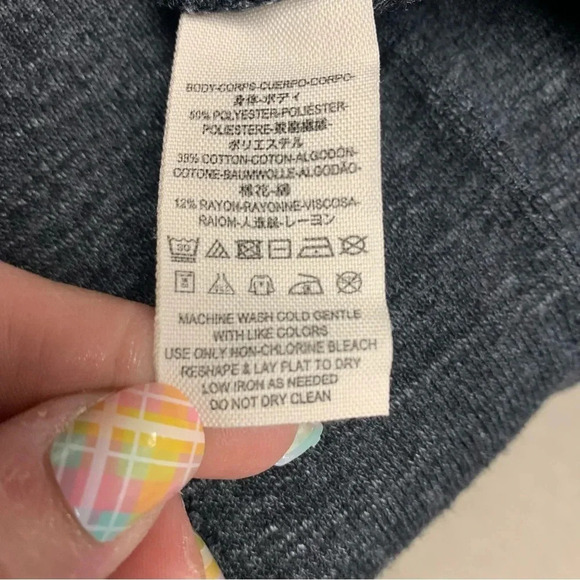 We The Free dark gray slit back cowl neck sweater size small would fit up - Picture 8 of 10